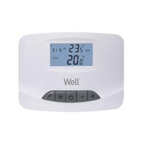 Termostat digital programabil cu fir, afisaj digital Well
