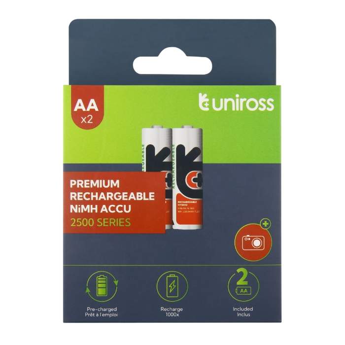 Uniross-R6-NiMH-Battery-(AA)-2500mAh-2-pcs/box-1