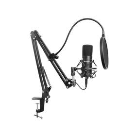 Microfon de studio Sandberg 126-07 pentru streaming, USB, negru