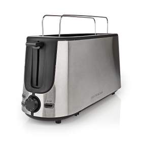 Prăjitor de pâine, 1 fantă lungă, 1000 W, 7 niveluri de rumenire, tavă de firimituri detașabilă, funcție de anulare, oțel inoxidabil