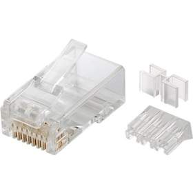 Mufa retea RJ45 8P8C Cat6A neecranat contacte aurite 50µ, set 10 bucati, Goobay