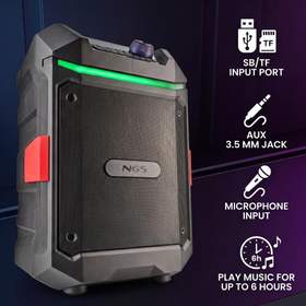 Boxă portabilă Bluetooth WILDBASH Compact – 40W RMS, IPX6, lumini RGB, baterie Li-ion detașabilă