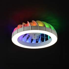 Plafoniera LED cu ventilator 30W 540mm RGB+3CCT 4200lm Modee ML-CLRGB-3CCT30W-F2W