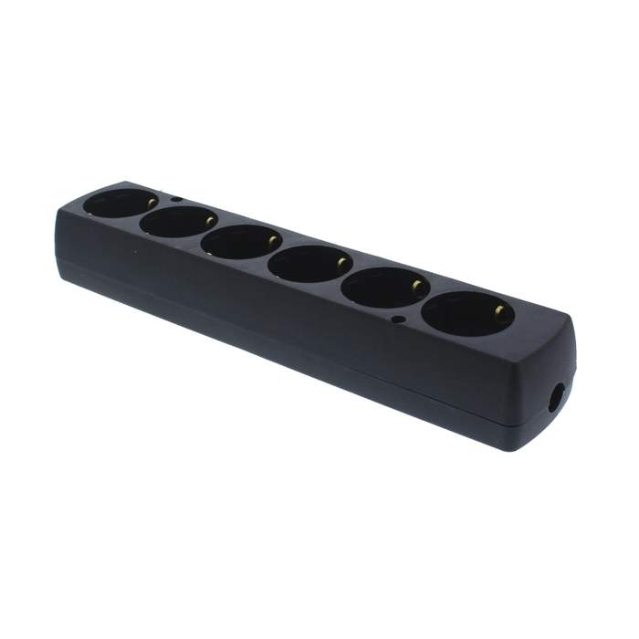Power-strip-6-sockets-black-GN-670S-Plastrol-1