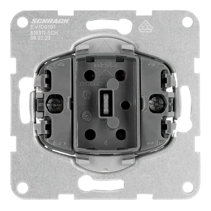 Schrack-Visio-S-50-Simple-Switch-Insert-EV100101--Clamps-with-Elastic-Element-1