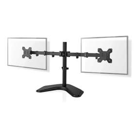 Suport birou 2 monitoare 15"-32", max. 7kg, reglabil, negru, Nedis