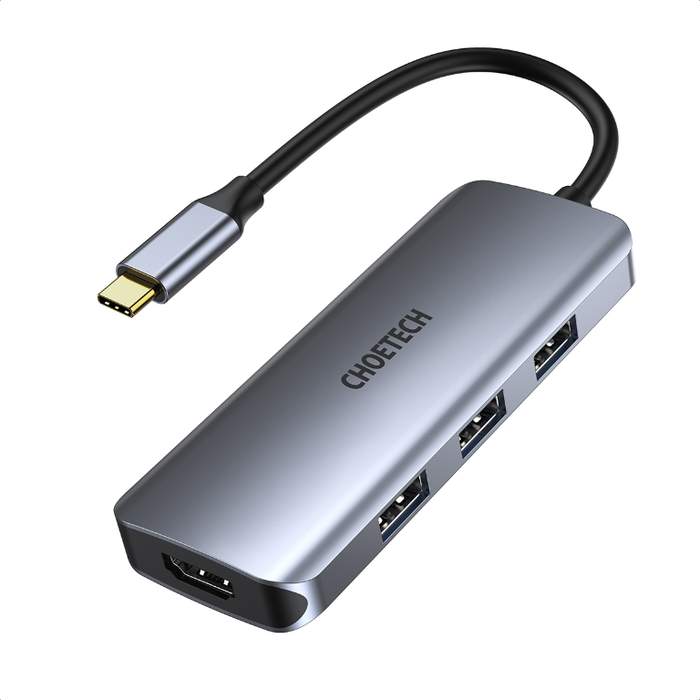 USB-C-HUB--1x-HDMI-3x-USB-3.0-SD-PD-100W-Choetech-M19-gray-1
