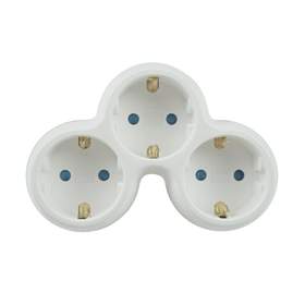 Stecher triplu cu contact protectie 3 x Schuko, TP3 Technik