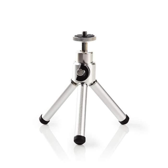 Nedis-Mini-Tripod-Adjustable-Tilting-Max-0.8-kg-13.4-cm-Black-/-Silver-1