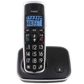 Telefon fara fir DECT Fysic, taste mari, negru
