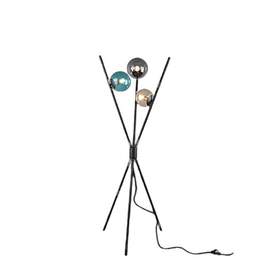 Lampa de podea TRIO LANCE, 3x E14 (nu sunt incluse), max. 28W, negru, multicolor, 403400317