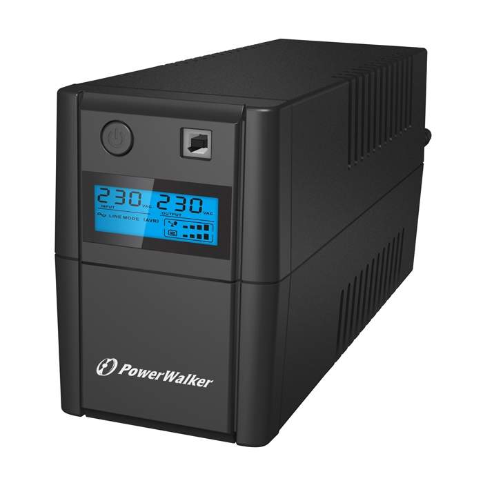 850VA/480W-interactive-line-UPS-2xShuko-output-12V/9Ah-Powerwalker-battery-1