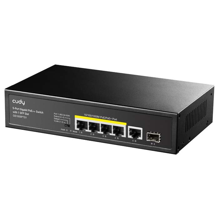 SWITCH-GS1005PTS1-CDY_1_Switch_5_porturi_PoE_Gigabit__1_port_Uplink_SFP__GS1005PTS1_Cudy