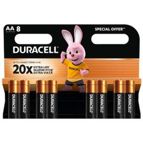 Baterie alcalina Duracell Basic R6 (AA) 8 buc/blister