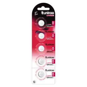 Baterie buton litiu Uniross CR1616 3V, 5 buc/blister