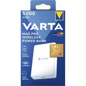 Acumulator extern powerbank, 5000mAh, incarcare wireless 7.5W, 1x USB-C, 57903 Varta