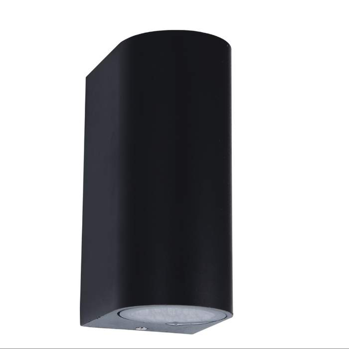 Well-Shellon-2-2xGU10-IP54-Black-Aluminum-Wall-Lamp-1