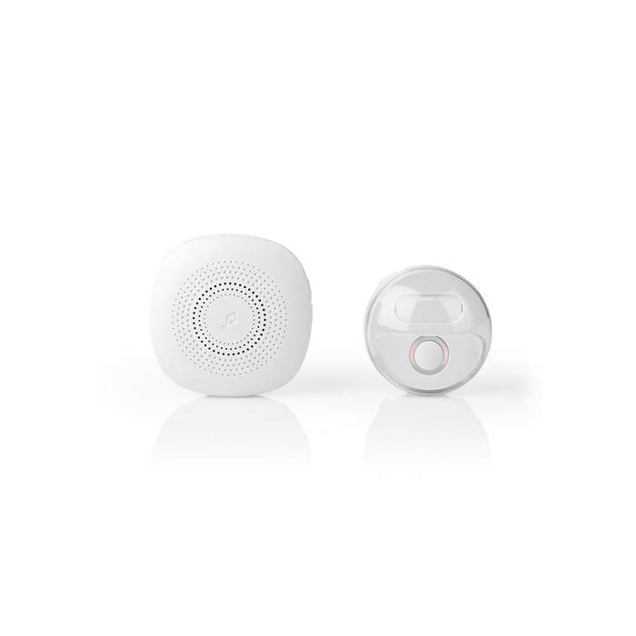 Wireless-Doorbell-Set-|-Mains-Powered-|-220--240-V-AC-50-Hz-|-1x-CR2032-|-Volume:-80-dB-|-Signal-range:-300-m-|-IP44-|-Adjustable-volume-|-36-Melodies-|-1-Receiver-|-White-1