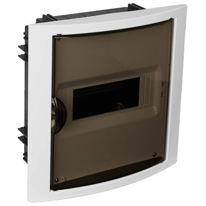 Solera-Arelos-5108PF-electrical-panel-8-modules-recessed-IP40-247x249x99-mm-plastic-smoked-door-white-frame-1