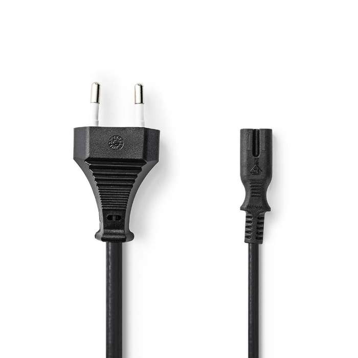Euro-Male-Power-Cable--IEC-320-C7-2m-Black-Nedis-1