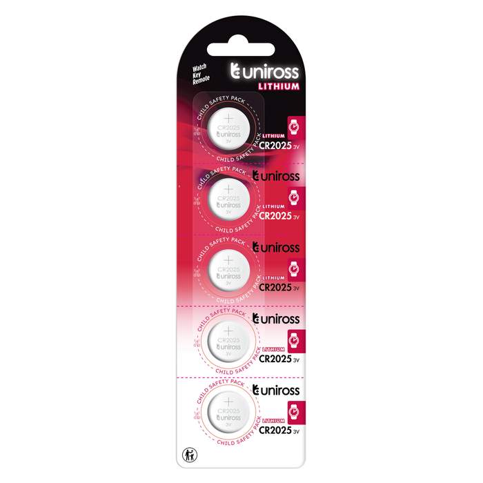 Uniross-CR2025-3V-Lithium-Button-Battery-5-pcs/blister-1