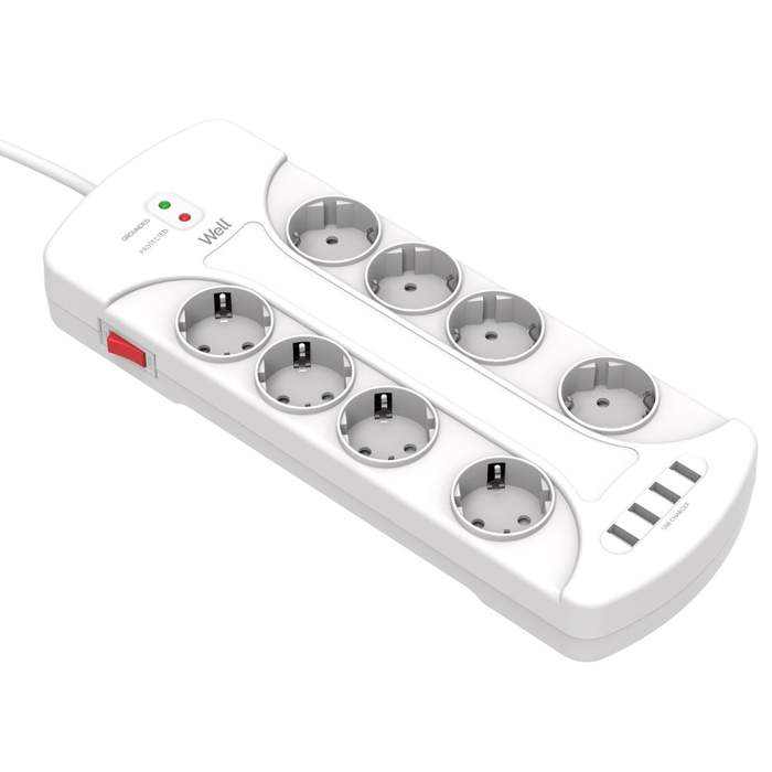 Well-extension-cord-8-sockets-3m-4x-USB-with-overload-and-surge-protection-3x1.5mmp-cable-1