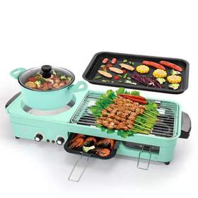 Gratar electric 2200W, oala cu capac 20cm