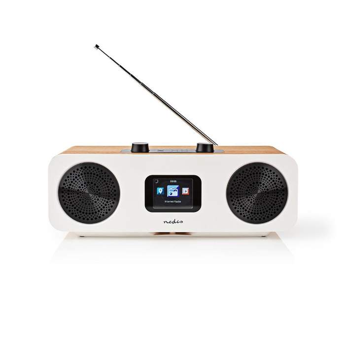 Nedis-Internet-Radio-DAB+/FM-Bluetooth-Remote-Control-34W-Brown/White-1