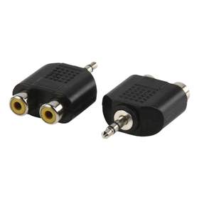 Adaptor JACK STEREO 3.5mm tata - 2 X RCA mama, set 12 blistere, Well