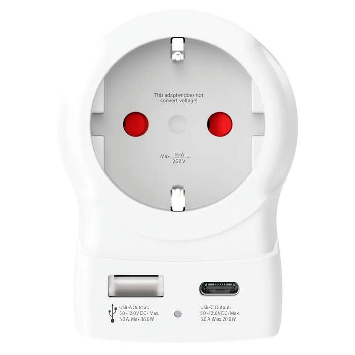 Socket-adapter-Skross-1.500283-E-EU->-UK-USB-A-USB-C-20W-1