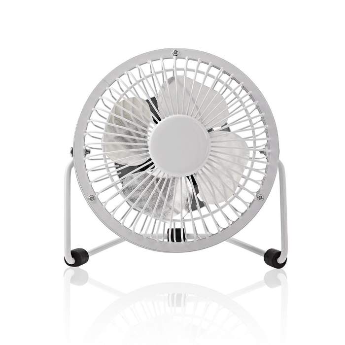 Nedis-Mini-Fan-10-cm-Diameter-USB-Power-Supply-White/Metal-1