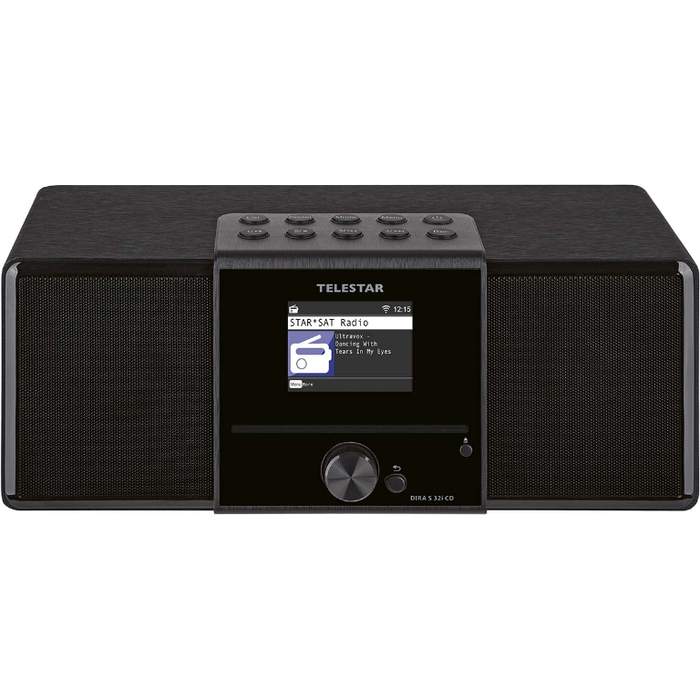 Internet-radio-DAB+-60W-3.2"-screen-alarm-&-clock-black-DIRA-S32i-CD-Telestar-1