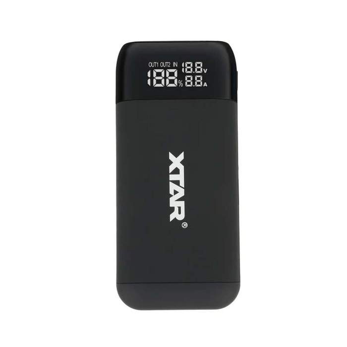 CHAR-LI-PB2SL_BK-XTR_1_Incarcator_acumulatori_Li-ion_18650__2_canale__functie_powerbank__afisaj_LCD__negru__PB2SL_XTAR