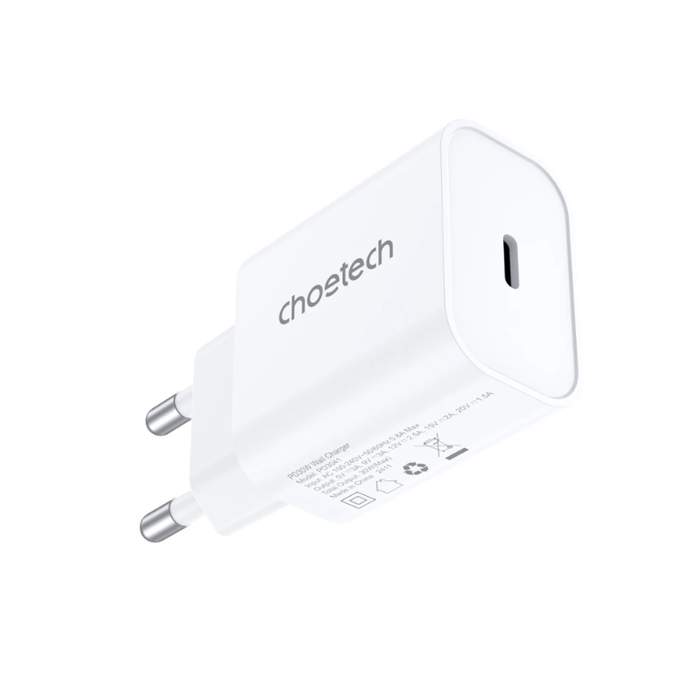Choetech-PD3041-Network-Charger-1x-USB-C-30W-PD3.0/QC3.0-White-1