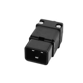 Mufa alimentare IEC C20 tata AC, 16A, 3 poli, negru