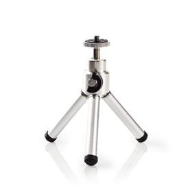 Mini trepied Nedis, reglabil, inclinabil, max 0,8 kg, 13.4 cm, negru / argintiu