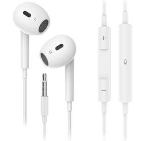 Casti In-Ear cu fir Choetech Aura OC-A016, 3.5mm, microfon, reglare volum, alb