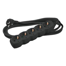 Prelungitor 5 prize 5M, cablu 3x1.5mmp, negru, Technik MT5W5M1,5-BK