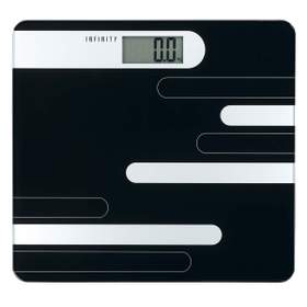 Cântar corporal personal 180 kg, negru și argintiu