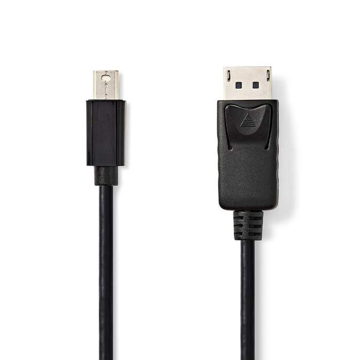 Mini-DisplayPort-1.2-Male-Cable--DisplayPort-Male-4K-30Hz-2m-Black-Nedis-1