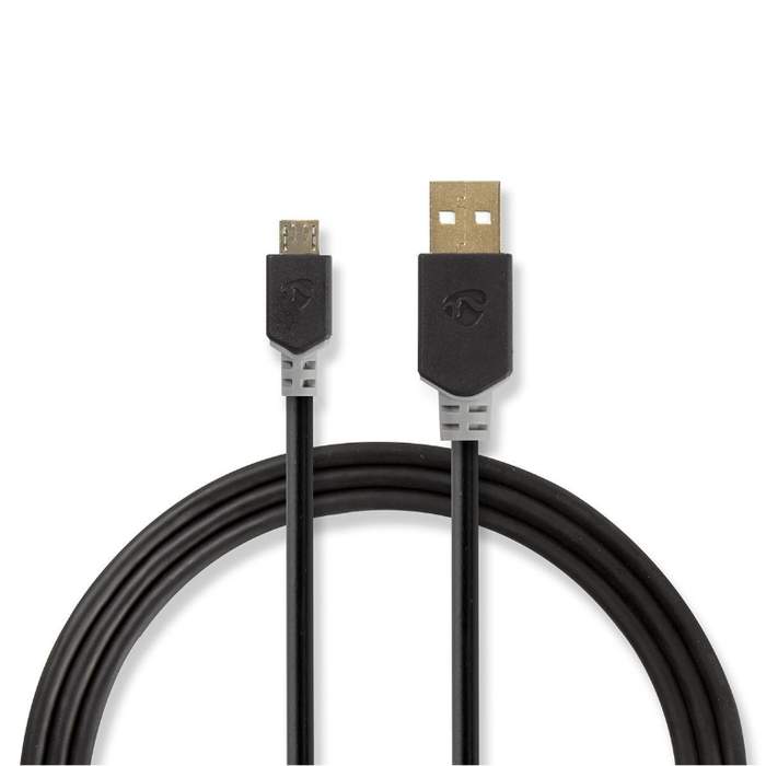 USB-2.0-A-Male-Cable--Micro-USB-B-Male-1m-Black-Nedis-1