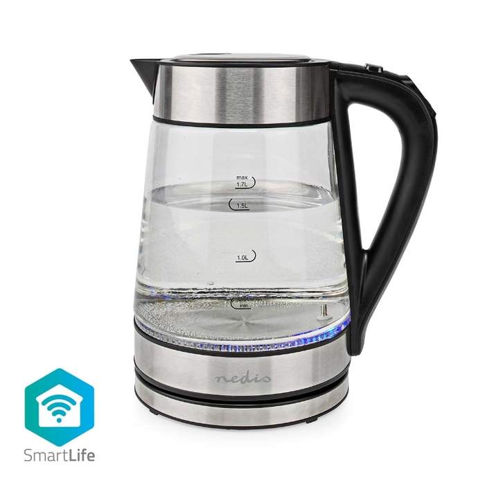 SmartLife-Electric-Kettle-|-Wi-Fi-|-1.7-l-|-Glass-|-40-60-70-80-90-100-°C-|-Temperature-indicator-|-Rotatable-360-degrees-|-Concealed-heating-element-|-Strix®-controller-|-Boil-dry-protection-|-Android™-/-IOS-1