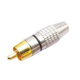 Mufa RCA tata, de inalta calitate, aurit, metal, 7mm