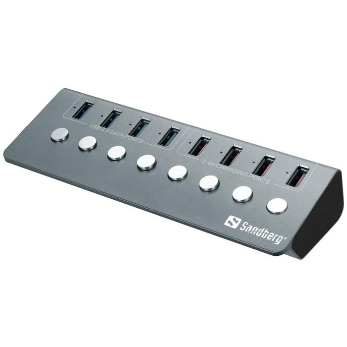 Sandberg-133-94-USB-3.0-Hub-4x-Data-Ports-+-4x-Charging-Ports-Aluminum-1