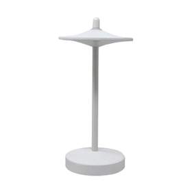 Lampa de masa LED, 1W, 130lm, 3000K, lumina calda, reincarcabila, aluminiu, alb, Sake Kelu