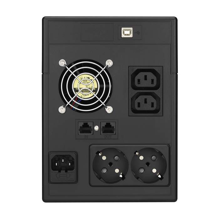 2000VA/1200W-interactive-line-UPS-4xShuko-output-2x12V/9Ah-Powerwalker-battery-1