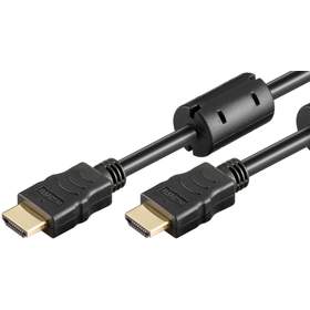 Cablu HDMI 2.0 cu ethernet, 4K60Hz, contacte aurite, 2m, negru, Goobay