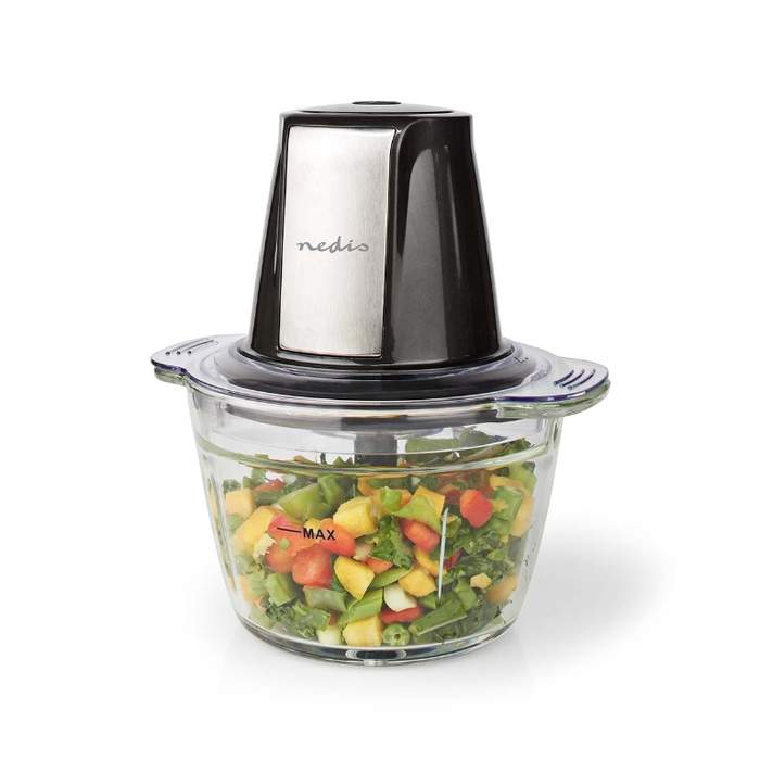 Nedis-fruit-and-vegetable-shredder-500W-1l-1-speed-black/silver-1