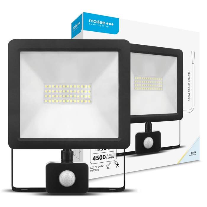 LED-Floodlight-with-Sensor-50W-4500lm-IP65-6000K-Black-Modee-1