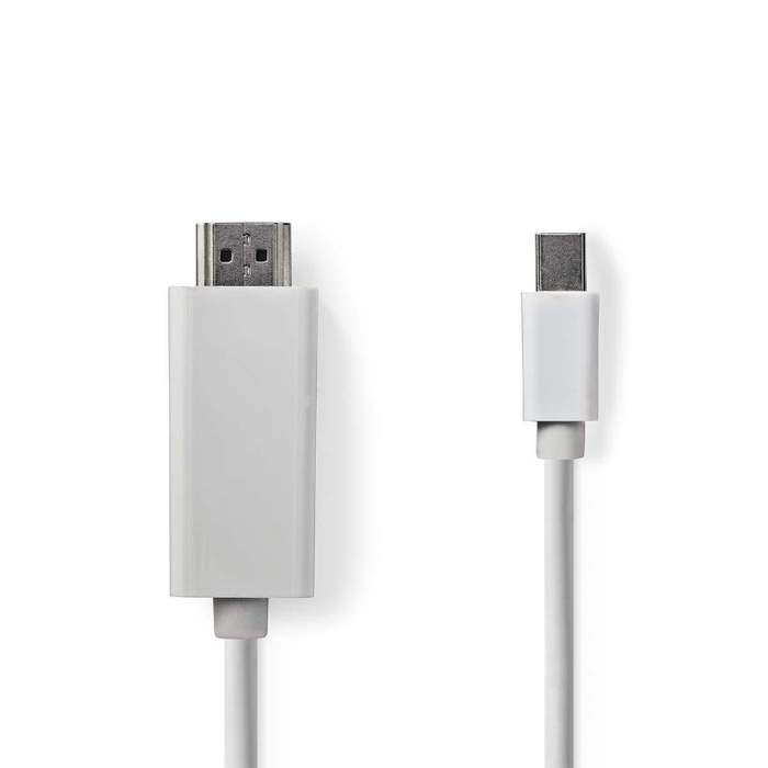 Mini-DisplayPort-1.2-Male--HDMI-Male-Cable-4K-60Hz-2m-White-Nedis-1
